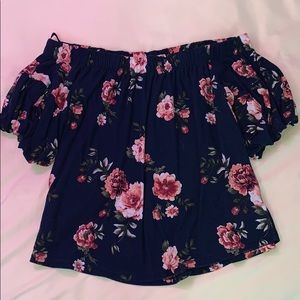 Off the shoulder flower top